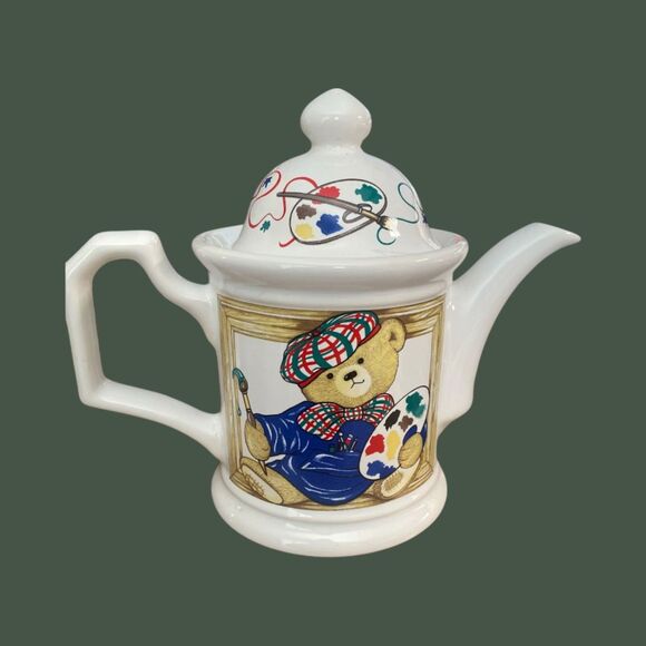 Vintage Wade “Edward the Artist” Teddy Bear Teapot – Judith Wooten Made in Eng - Picture 1 of 9